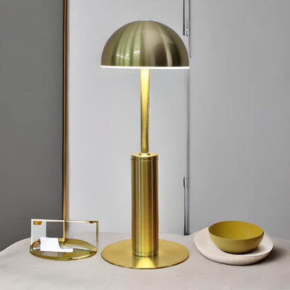 RoyaleGlow Cordless Table Lamp with Dimmable Warm Light, Rechargeable Touch Control - Perfect for Home, Bar, and Restaurant Ambiance - Gold