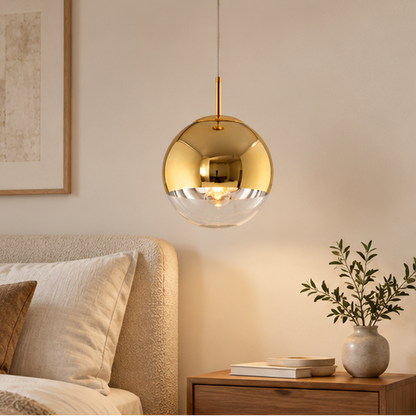 Royelux Modern Silver Glass Globe Pendant Light Cluster For Dining Room