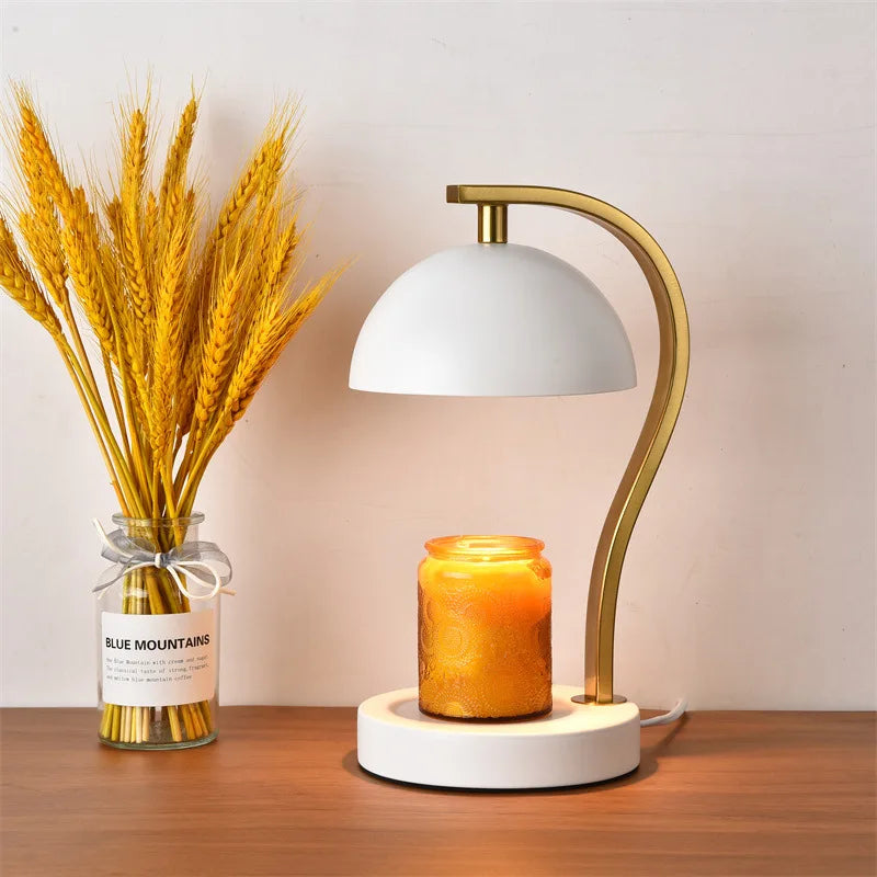 Golden Curved Bar Stand Retro Candle Warmer 4