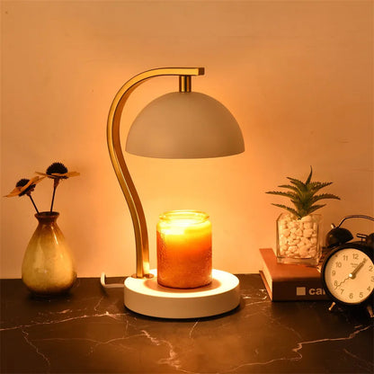 Golden Curved Bar Stand Retro Candle Warmer 8