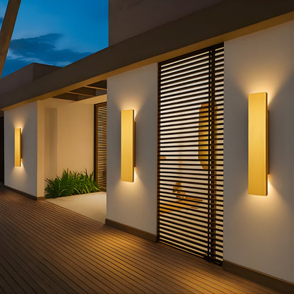 Golden Weatherproof LED Wall Lights - Outdoor Style and Durability 2