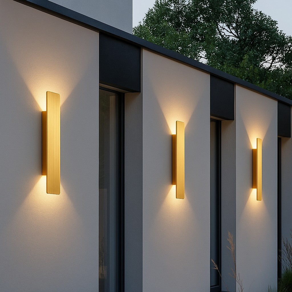 Golden Weatherproof LED Wall Lights - Outdoor Style and Durability 7