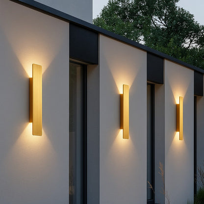 Golden Weatherproof LED Wall Lights - Outdoor Style and Durability 7