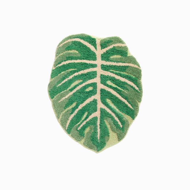 LuxRoyale Monstera Leaf Bath Mat - Soft Absorbent Tropical Area Rug-Royale Basic