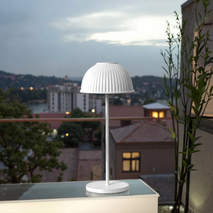 RoyaleGlow Modern Dome LED Table Lamp - Cordless, Dimmable Touch Control for Reading & Decor
