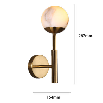 Royelux Rechargeable Alabaster Wall Sconce - Cordless LED Lamp for Bathroom & Hotel Design