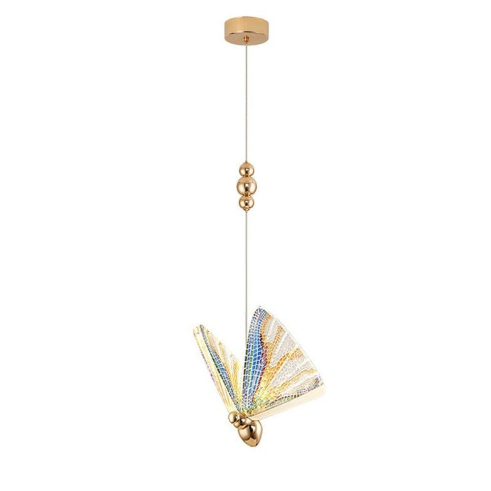 Royallure Butterfly Pendant Hanging Light Lamp Chandelier - Golden small 200cm*22cm*17cm / Warm light