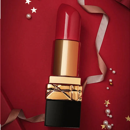 RoyaleGlow Lipstick Decor Vase - Chic Red Lip Cosmetic Home Accent, 26cm