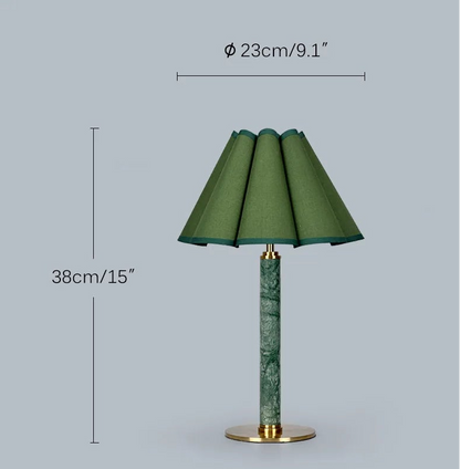 Royelux Modern Alabaster Touch Lamp - Dimmable Cordless LED with Cone Fabric Shade
