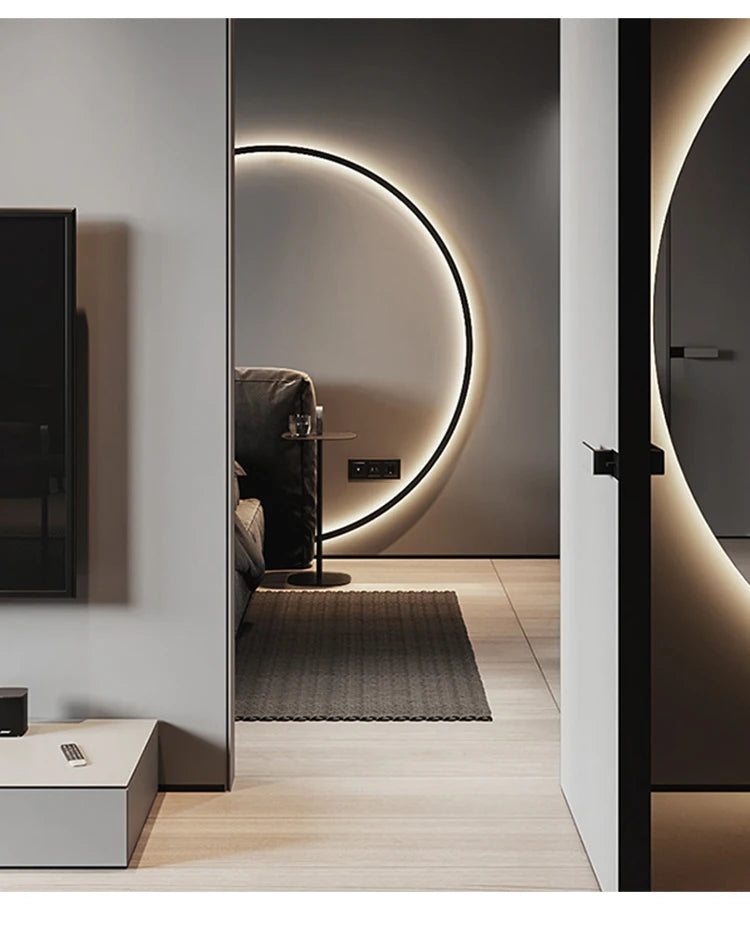 Lumora Premium Circular LED Wall Light with Halo Ambient Glow
