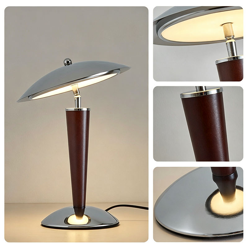 Royelux Modern Retro Dome Table Lamp For Living Room & Bedside