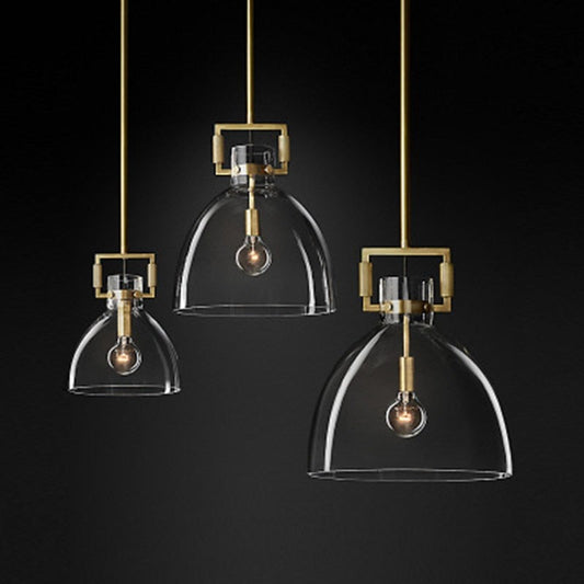 RoyaleGlow Vintage Gold Metal Edison Glass Pendant Light - Limited Edition - Sphere