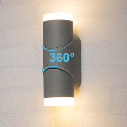 RoyaleGlow Swivel Outdoor Wall Sconce- 13W IP54 Up/Down LED for Porch & Patio