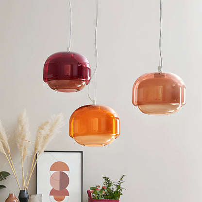 RoyaleGlow Nordic Double-Dome Glass Pendant Light - Modern Ceiling Lamp
