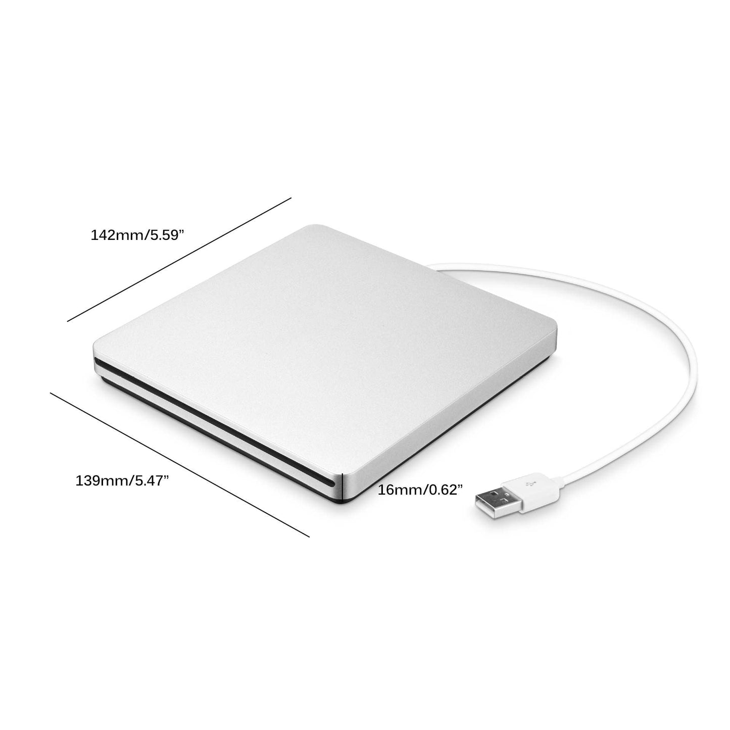 Luxora External DVD Recorder for Optical Drives Portable for MacBook Air
