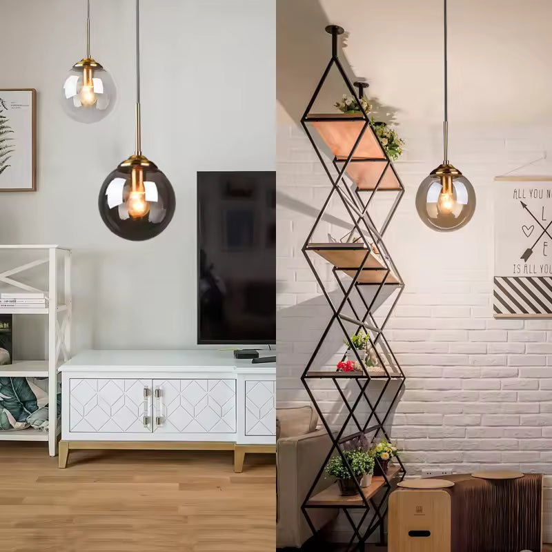 Luxora Modern Nordic LED Glass Pendant Lamp for Kitchen and Dining Room