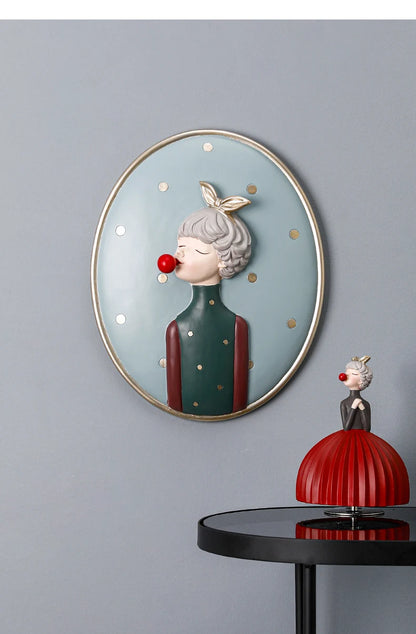 Royelux Chic Bubble Gum Girl 3D Wall Art - Modern Aesthetic Home Decor