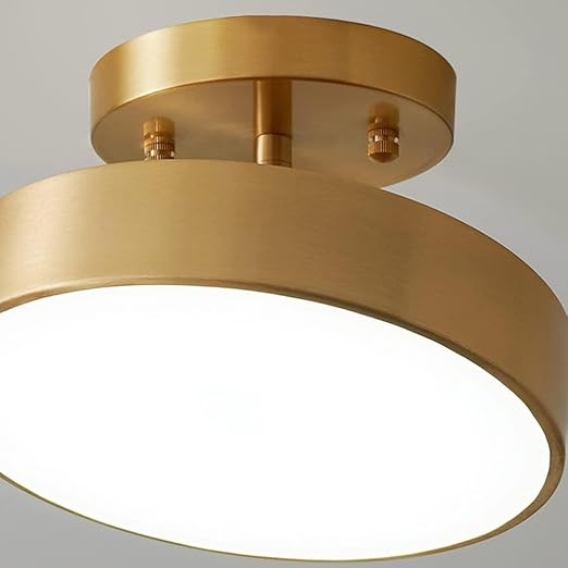 LuxRoyale Modern Gold LED Ceiling Spotlight - Dimmable Rotating Directional Flush Mount