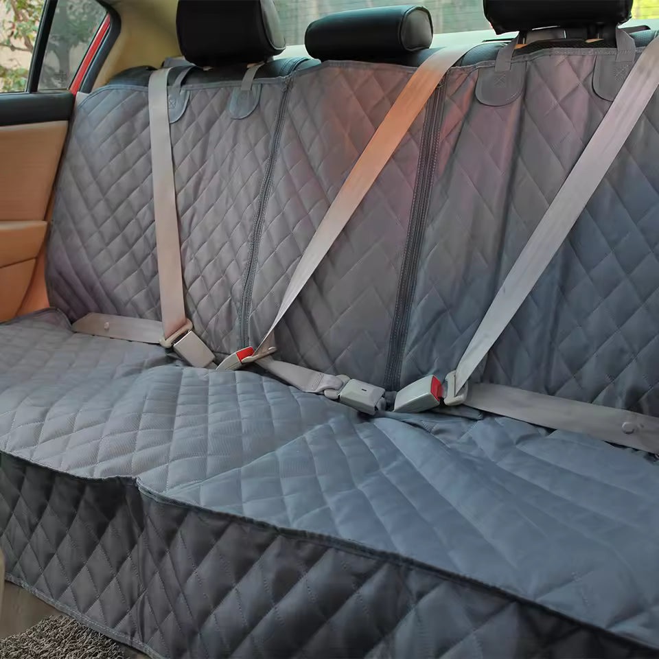 Luxora Waterproof Dog Car Seat Cover - Hammock Style Non-Slip Back Seat Protector