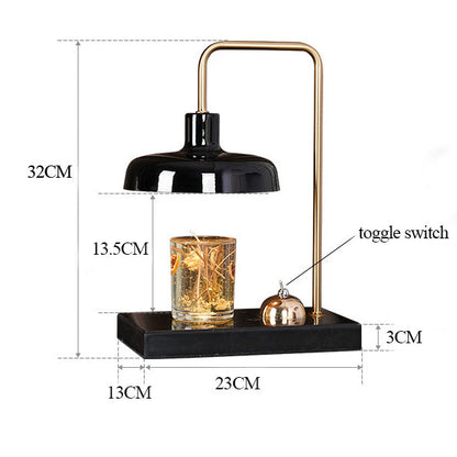 RoyaleGlow Marble Candle Warmer Lamp with Dimmer & Timer for Aromatherapy