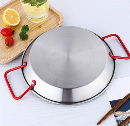 Royallure Stainless Steel Cooking Pot & Frying Pan with Double Handle Kitchen Tray