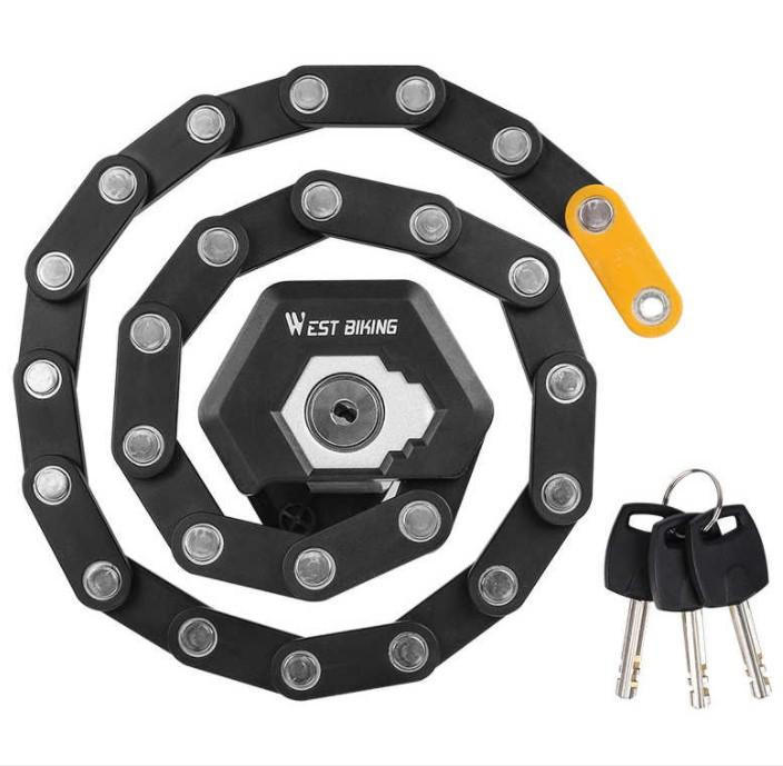 RoyaleGlow Foldable Bike Lock - Compact Security Solution