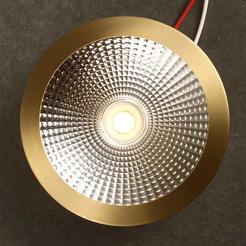 Lumora Copper Flush Mount Built In LED Ceiling Light For Hallway Living Room Bedroom