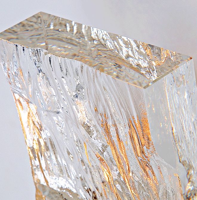 RoyaleGlow Modern Crystal Wall Sconce with Bronze Frame