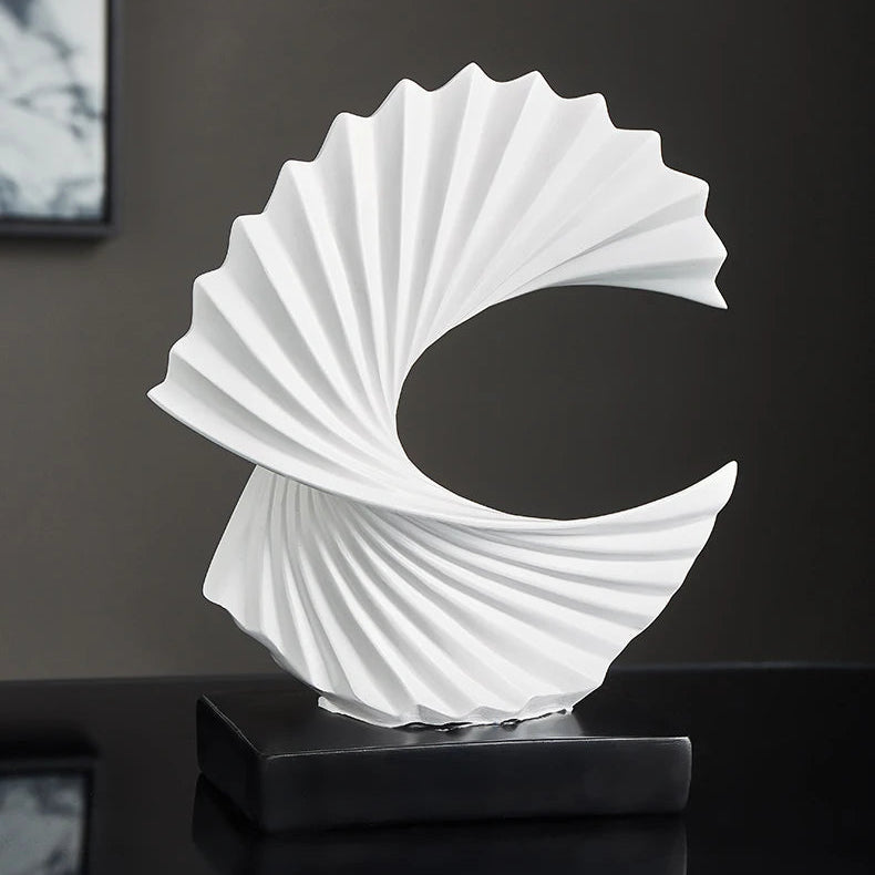 RoyaleGlow Modern Abstract Gold Sculpture for Home Decor - Elegant Resin Art Figurine