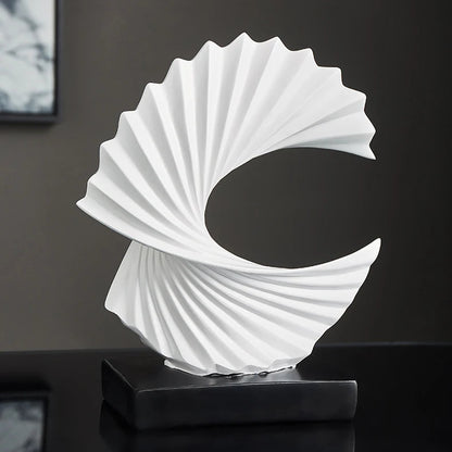 RoyaleGlow Modern Abstract Gold Sculpture for Home Decor - Elegant Resin Art Figurine