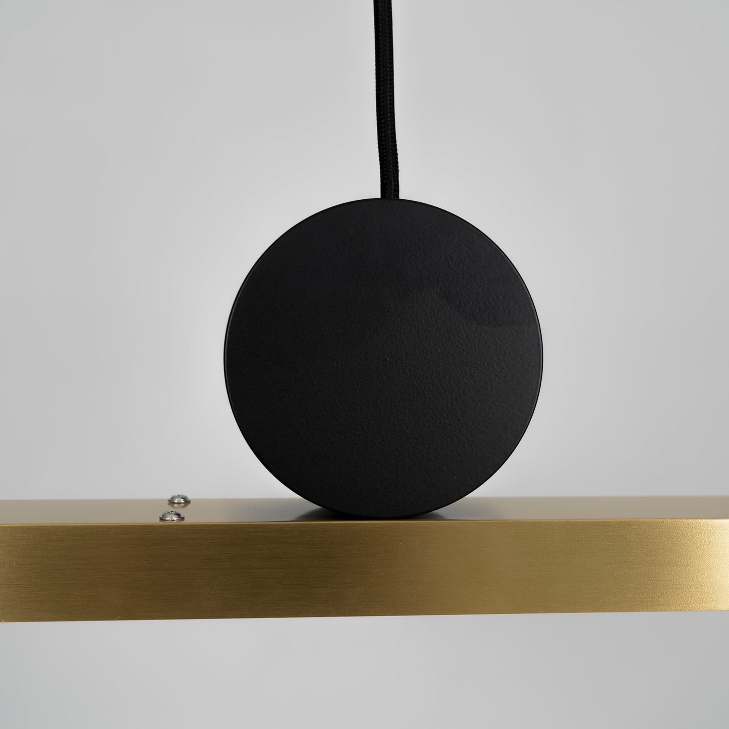 LuxRoyale Modern Linear Pendant Light Bar with Black Orb Accent