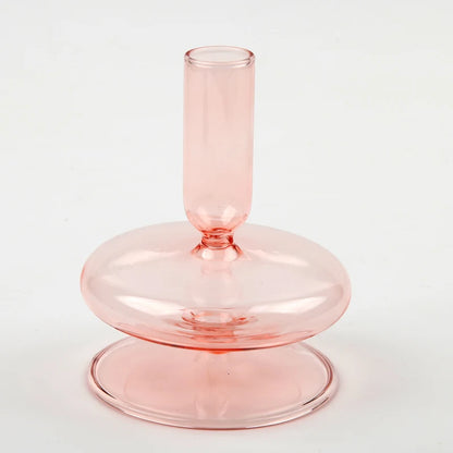 Royaleva Handmade Glass Candle Holders - Elegant Decorative Accent Pieces