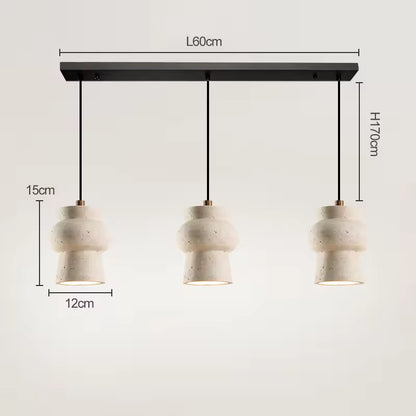 Royelux Natural Travertine Stone Pendant Light For Kitchen Island