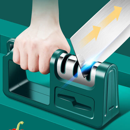 Royaleva 4-in-1 Diamond Knife Sharpener – Multi-Functional Manual Kitchen Tool