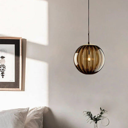 Luxora Nordic Water Pattern Glass Pendant Light with Warm Diffused Glow