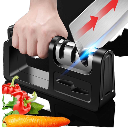 Royaleva 4-in-1 Diamond Knife Sharpener – Multi-Functional Manual Kitchen Tool