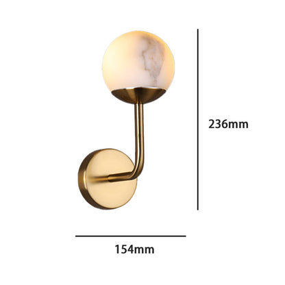 Royelux Rechargeable Alabaster Wall Sconce - Cordless LED Lamp for Bathroom & Hotel Design