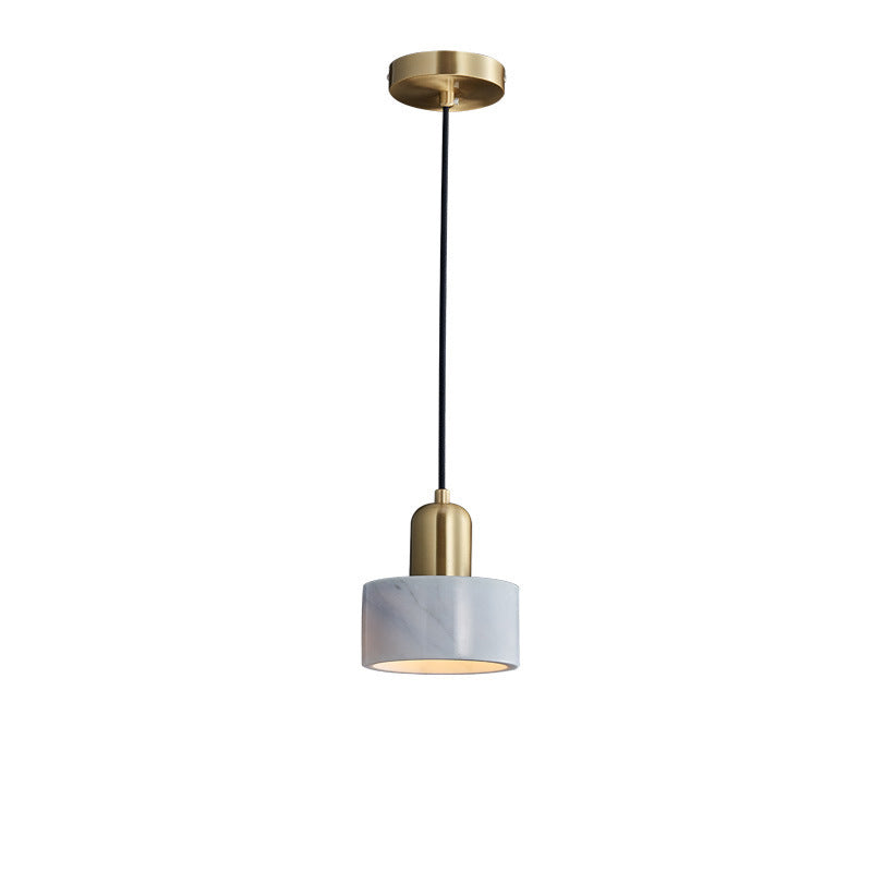 Royelux Modern Blue Marble & Copper Pendant Light for Kitchen Island