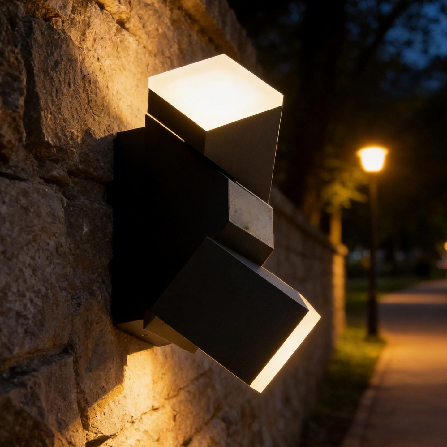 Royelux 22cm Anthracite Outdoor LED Wall Sconce - IP54 Weatherproof Up Down Light