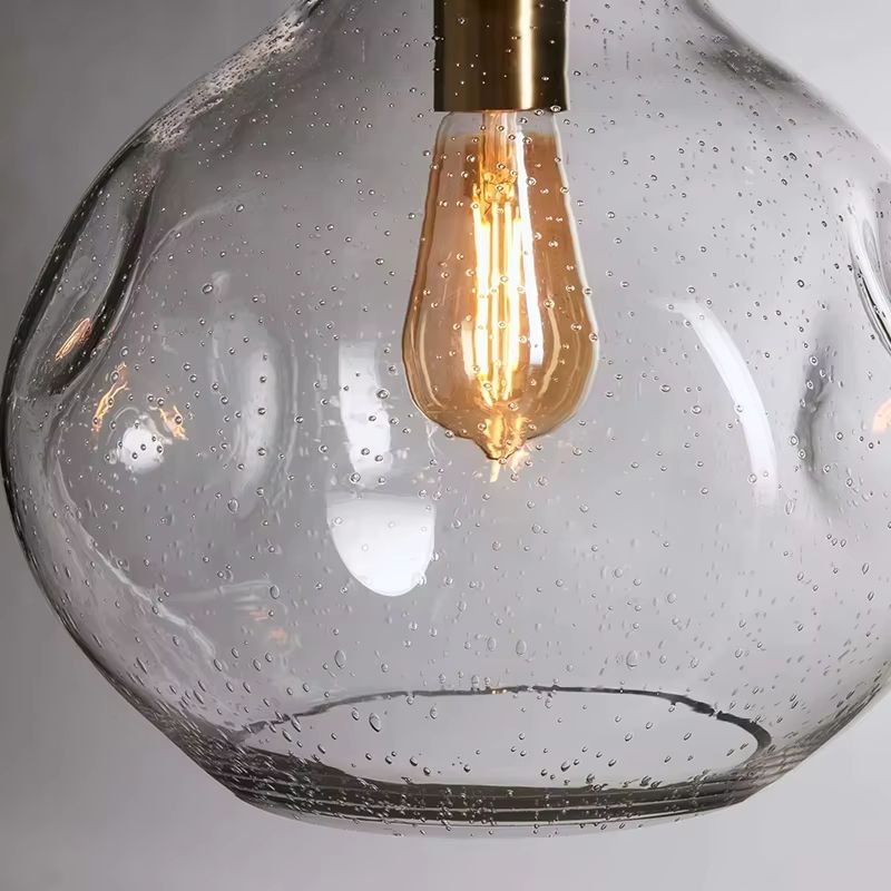 RoyaleGlow Hand Blown Organic Glass Pendant Light
