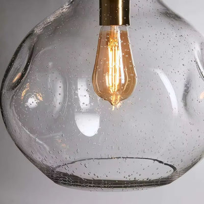 RoyaleGlow Hand Blown Organic Glass Pendant Light