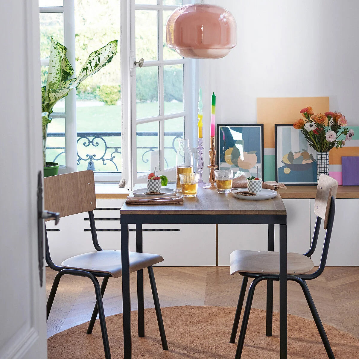 RoyaleGlow Nordic Double-Dome Glass Pendant Light - Modern Ceiling Lamp