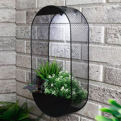 LuxRoyale Solar Powered Wall Pot Light Plant Pot Garden Decor Wireless
