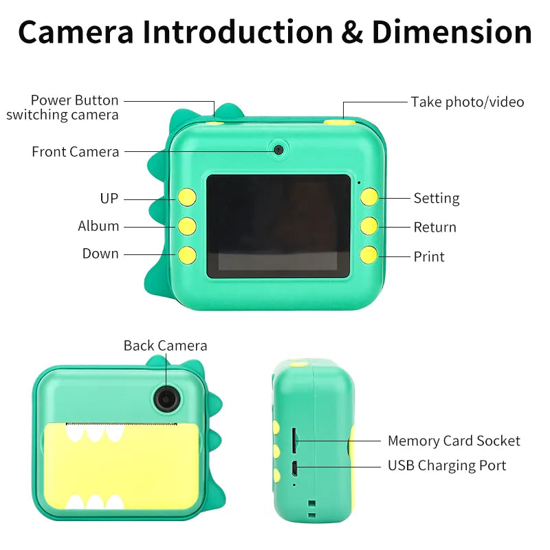 Royaleva Kids’ Instant Print HD Camera for Creative Fun