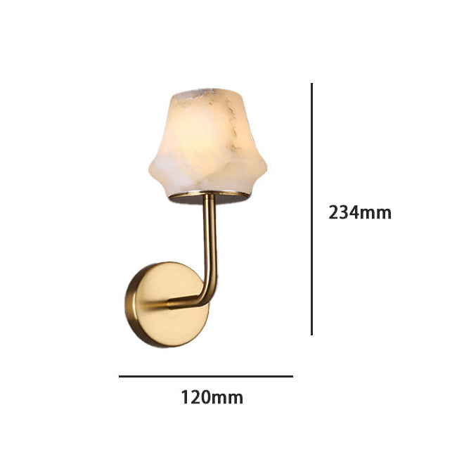 RoyaleGlow Wireless Alabaster Wall Sconce - Rechargeable LED Lamp with Remote Control