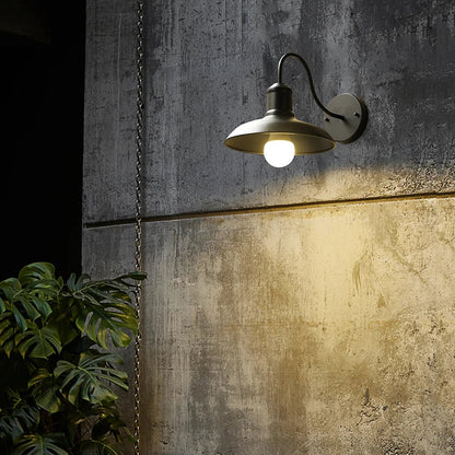 Royaleva Industrial Matte Black Metal Wall Sconce with Exposed Bulb
