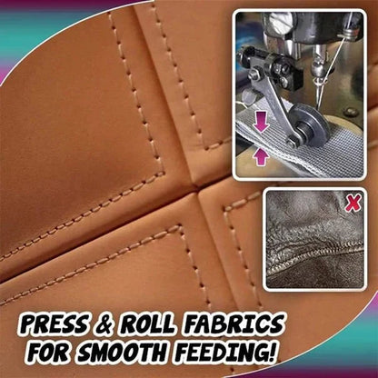 Luxora Leather Roller Presser Foot for Sewing Machines