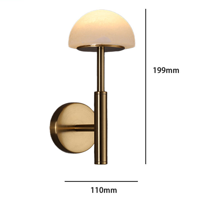 Royelux Rechargeable Alabaster Wall Sconce - Cordless LED Lamp for Bathroom & Hotel Design