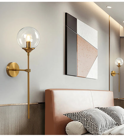 LuxRoyale Nordic Glass Globe Wall Lamp - Modern Elegant Home Decor