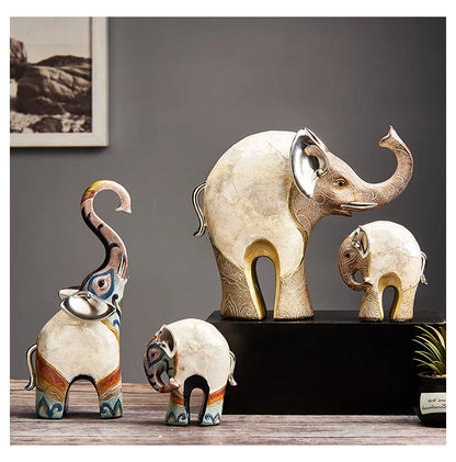RoyaleGlow Elephant Love Statue, Feng Shui Elephant Figurine for Home Decor